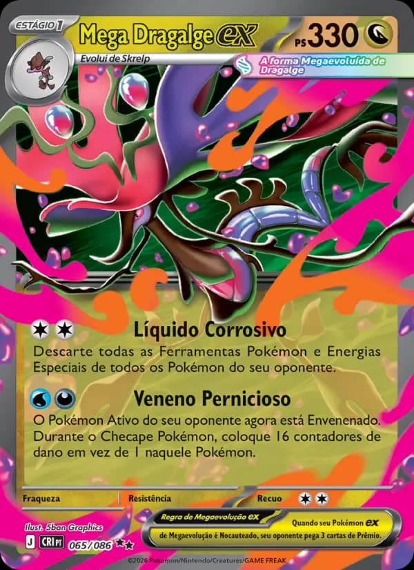 Mega Dragalge ex, carta 065 de Caos Ascendente