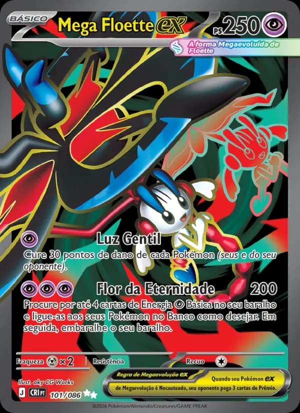 Mega Floette ex, carta 101 de Caos Ascendente
