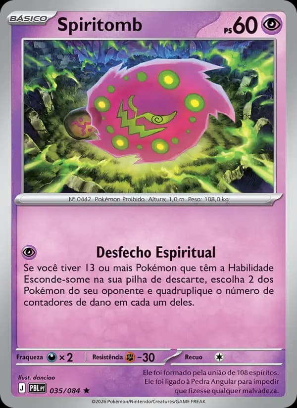 Spiritomb, carta 035 de Escuridão Absoluta