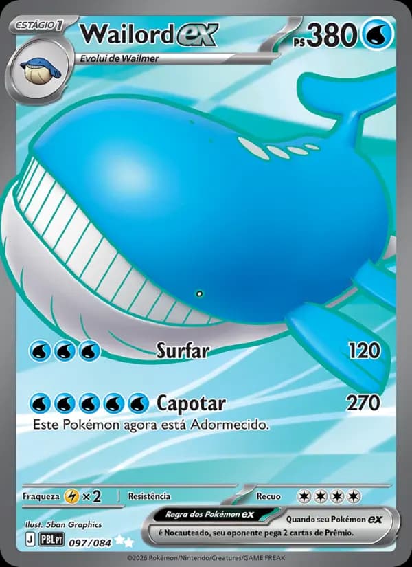 Wailord ex, carta 097 de Escuridão Absoluta