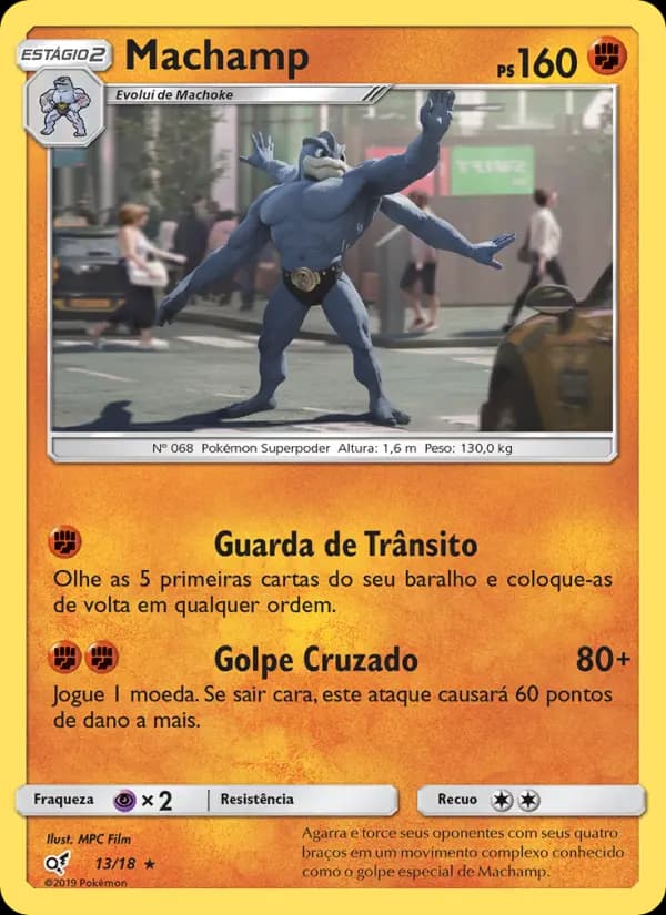 Machamp, carta 13 de Detetive Pikachu