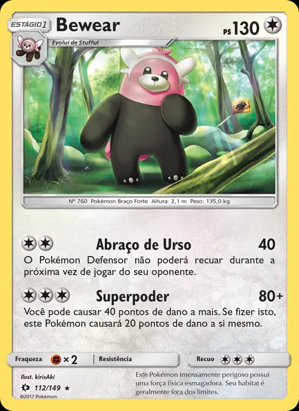 Bewear, carta 112 de Sol e Lua