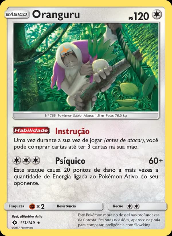 Oranguru, carta 113 de Sol e Lua