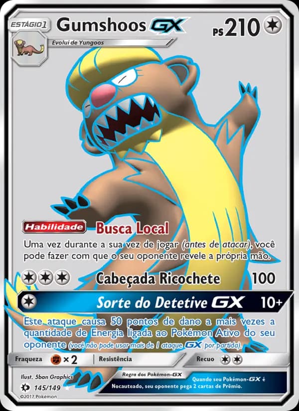 Gumshoos GX, carta 145 de Sol e Lua