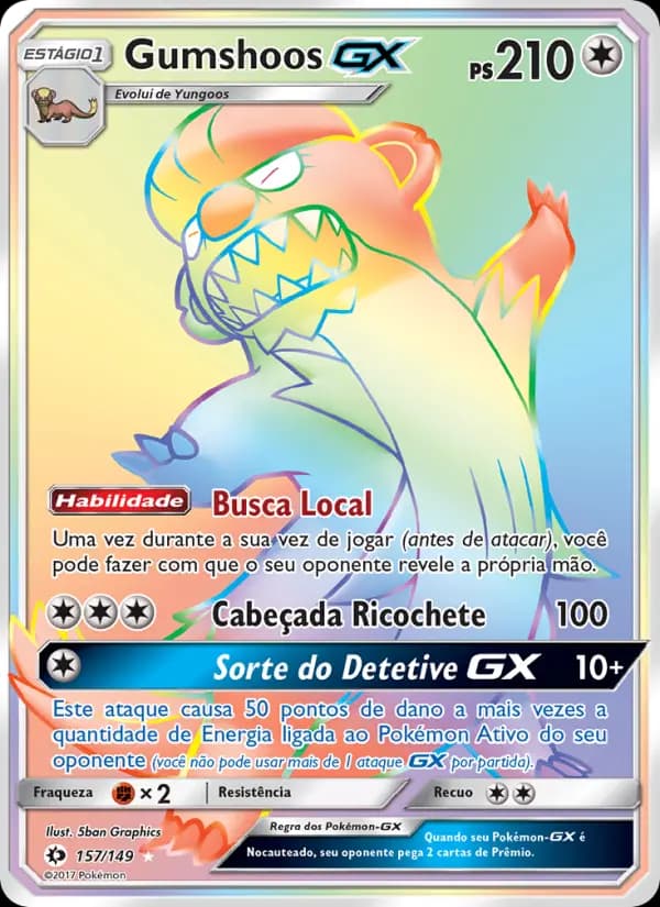 Gumshoos GX, carta 157 de Sol e Lua