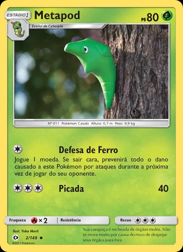 Metapod, carta 2 de Sol e Lua