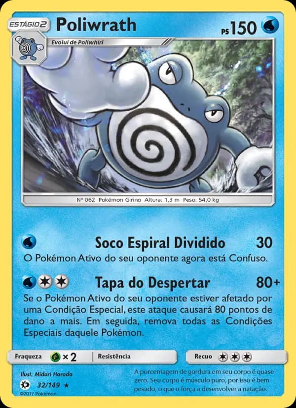 Poliwrath, carta 32 de Sol e Lua