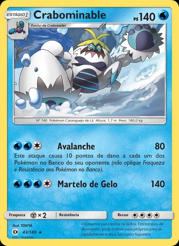 Crabominable, carta 43 de Sol e Lua