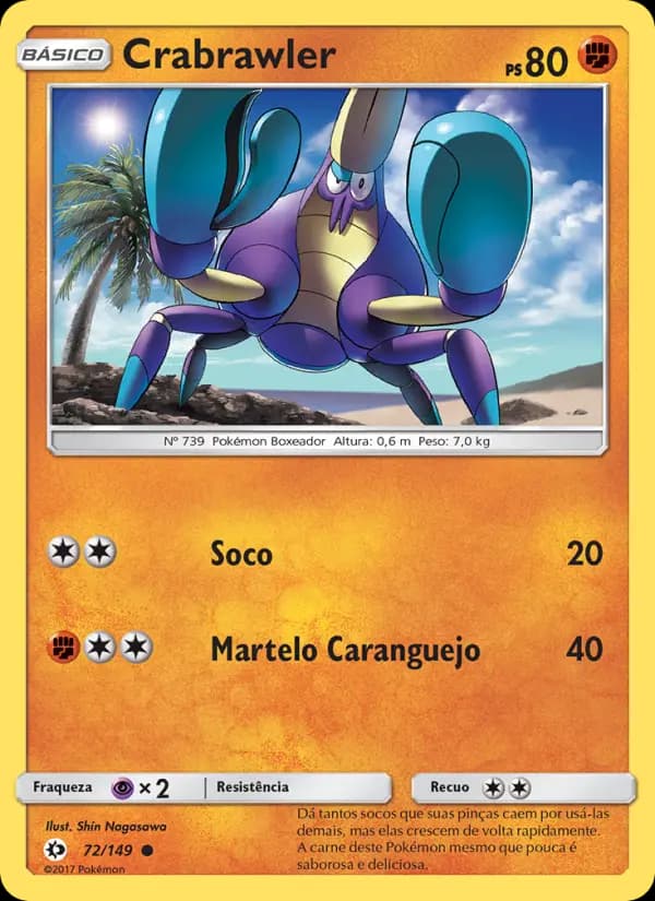 Crabrawler, carta 72 de Sol e Lua