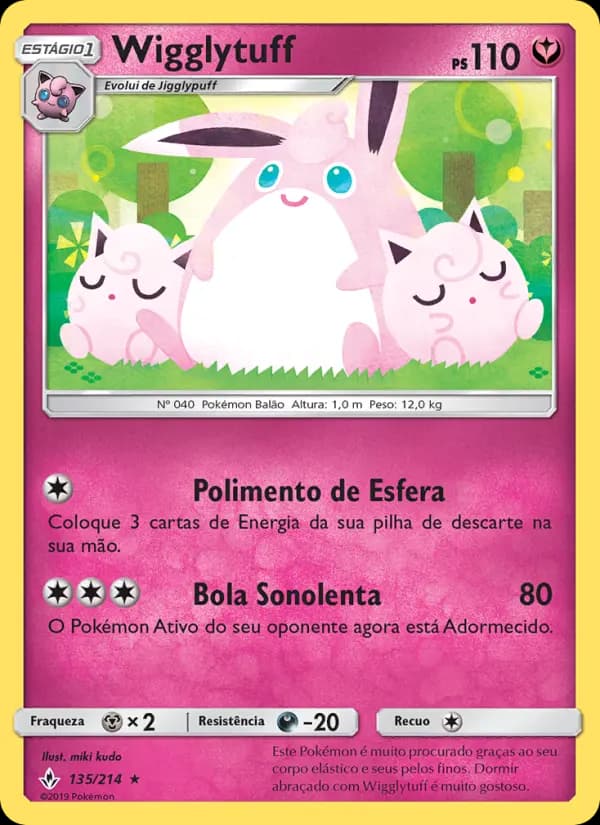 Wigglytuff, carta 135 de Elos Inquebráveis