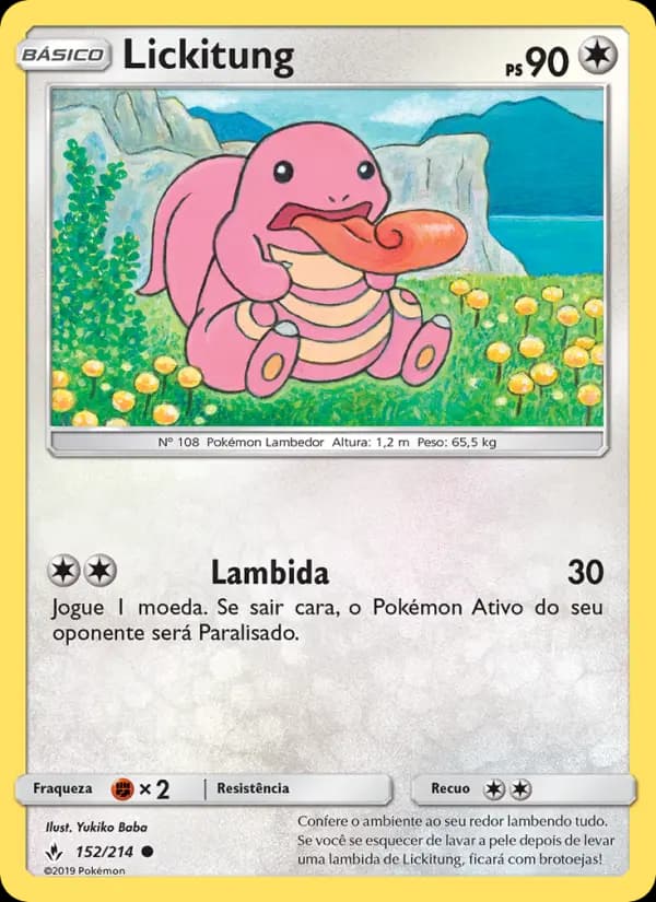 Lickitung, carta 152 de Elos Inquebráveis