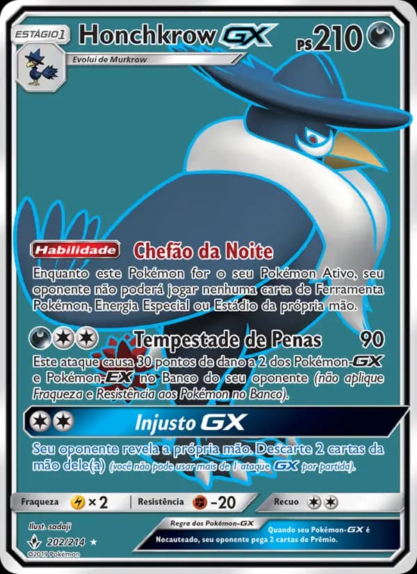 Honchkrow GX, carta 202 de Elos Inquebráveis