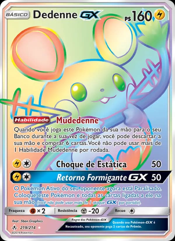 Dedenne GX, carta 219 de Elos Inquebráveis