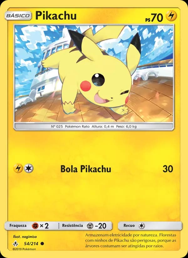Pikachu, carta 54 de Elos Inquebráveis
