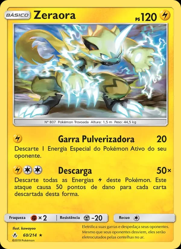Zeraora, carta 60 de Elos Inquebráveis