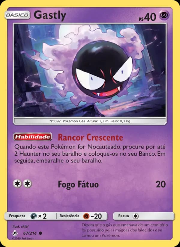 Gastly, carta 67 de Elos Inquebráveis