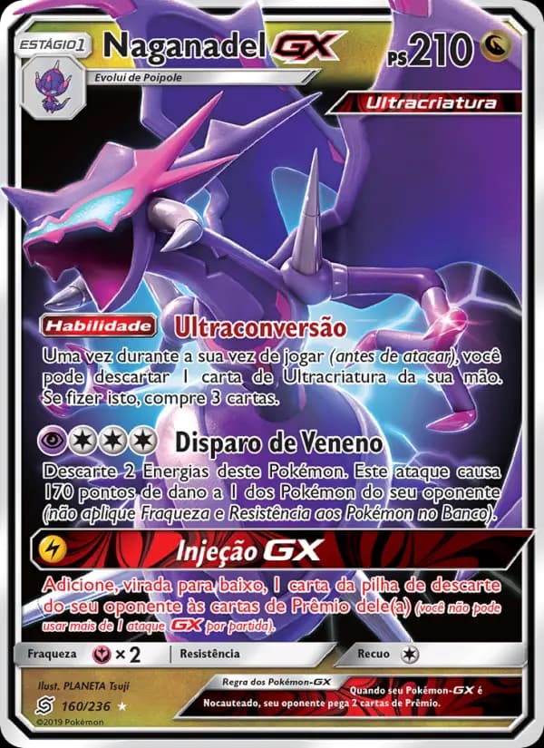 Naganadel GX, carta 160 de Sintonia Mental 