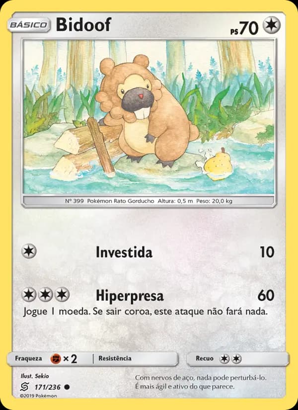 Bidoof, carta 171 de Sintonia Mental 