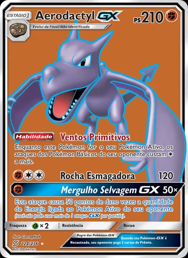 Aerodactyl GX, carta 224 de Sintonia Mental 