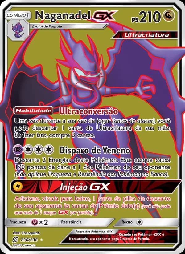 Naganadel GX, carta 230 de Sintonia Mental 