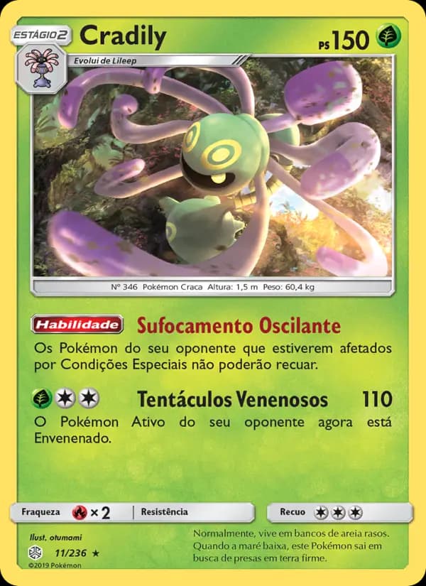 Cradily, carta 11 de Eclipse Cósmico