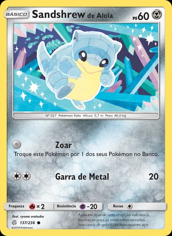 Sandshrew de Alola, carta 137 de Eclipse Cósmico