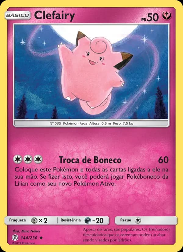 Clefairy, carta 144 de Eclipse Cósmico