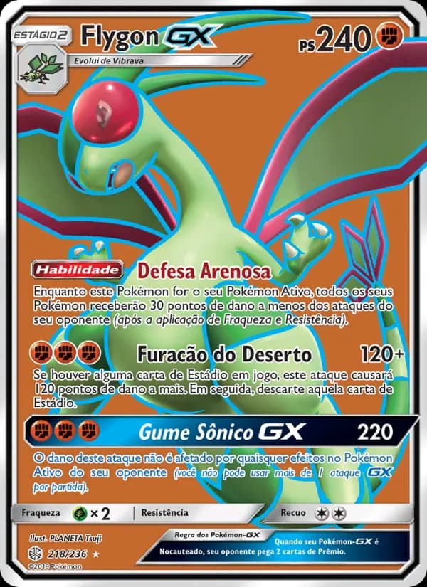 Flygon GX, carta 218 de Eclipse Cósmico