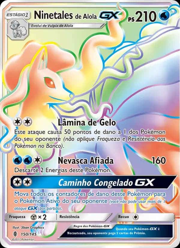 Ninetales de Alola GX, carta 150 de Guardiões Ascendentes