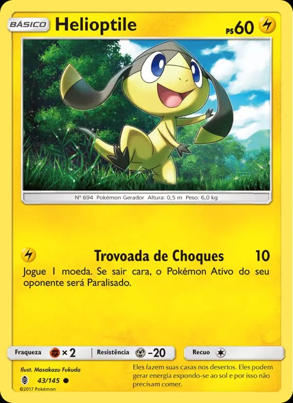Helioptile, carta 43 de Guardiões Ascendentes
