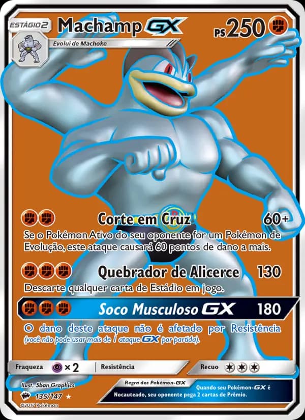 Machamp GX, carta 135 de Sombras Ardentes