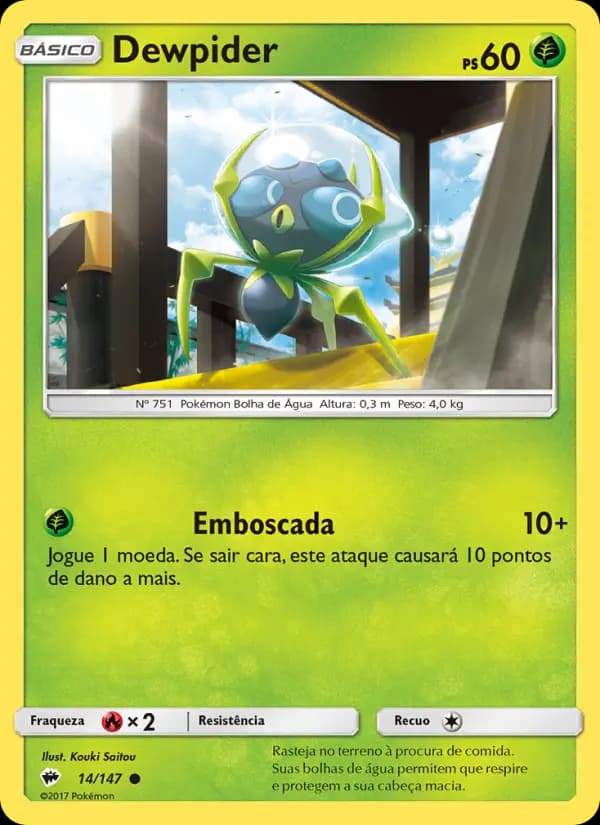 Dewpider, carta 14 de Sombras Ardentes