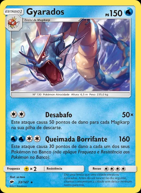 Gyarados, carta 33 de Sombras Ardentes