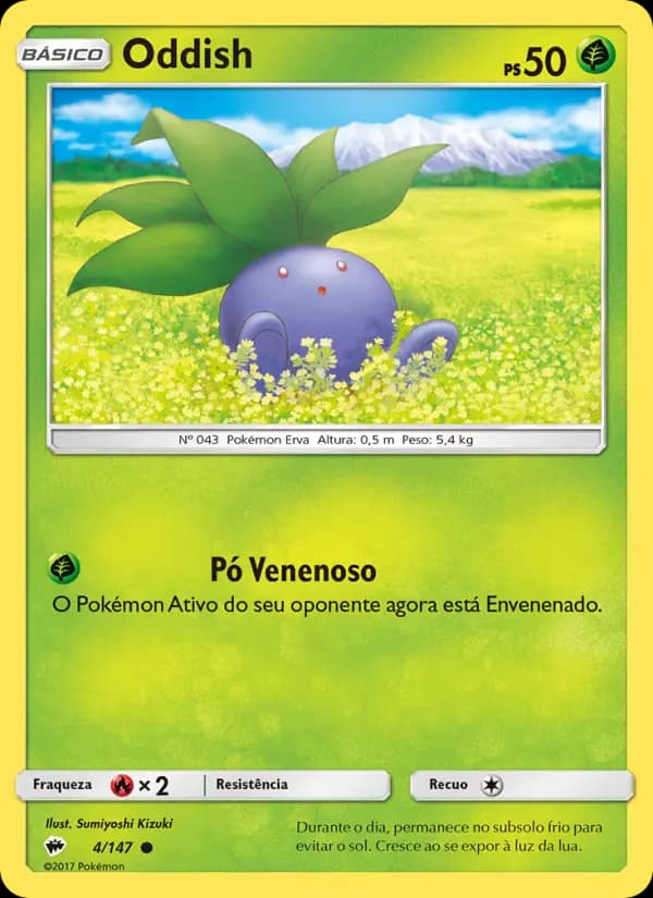 Oddish, carta 4 de Sombras Ardentes