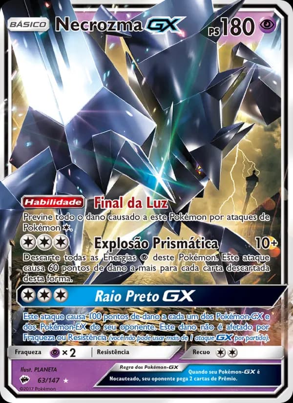 Necrozma GX, carta 63 de Sombras Ardentes