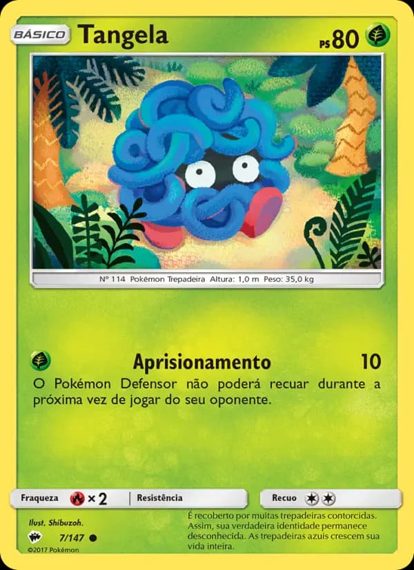 Tangela, carta 7 de Sombras Ardentes