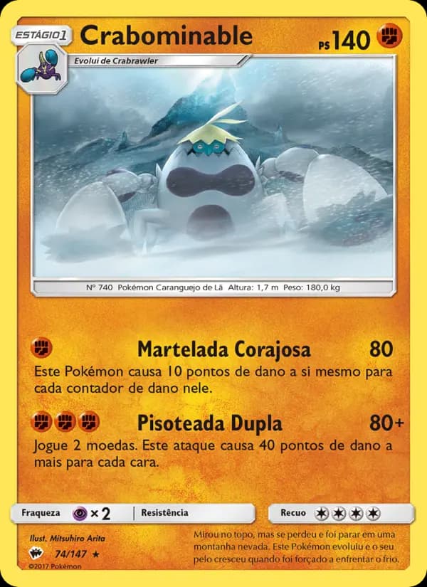 Crabominable, carta 74 de Sombras Ardentes