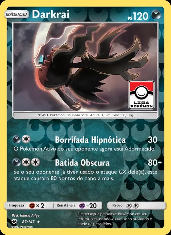 Darkrai, carta 87 de Sombras Ardentes