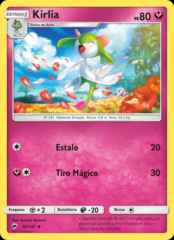Kirlia, carta 92 de Sombras Ardentes