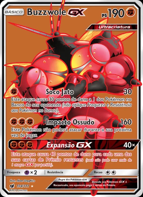 Buzzwole GX, carta 104 de Invasão Carmim