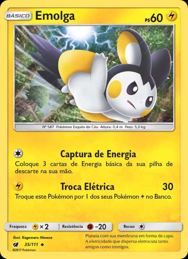Emolga, carta 35 de Invasão Carmim
