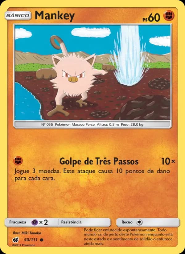 Mankey, carta 50 de Invasão Carmim