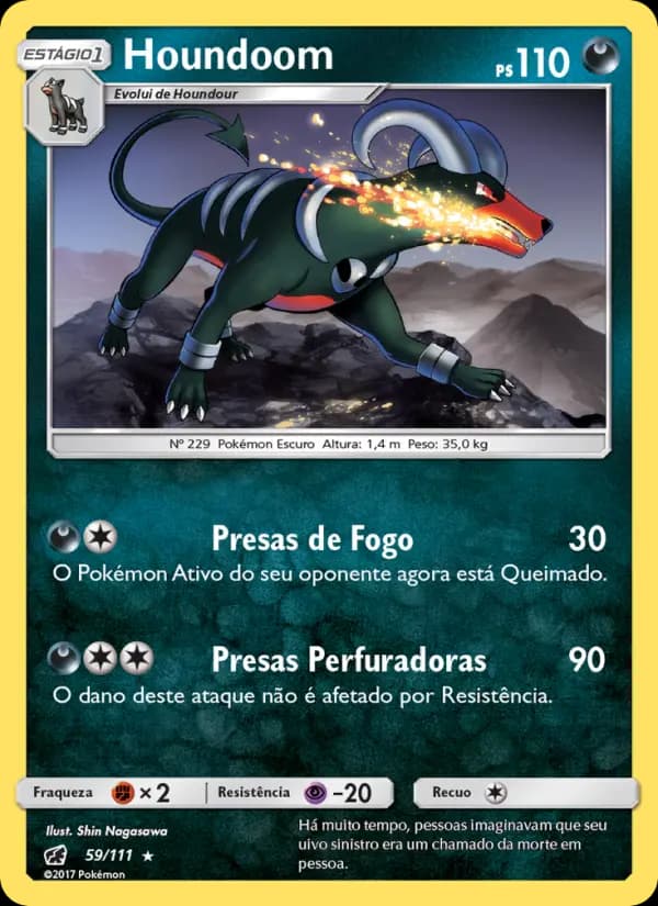 Houndoom, carta 59 de Invasão Carmim