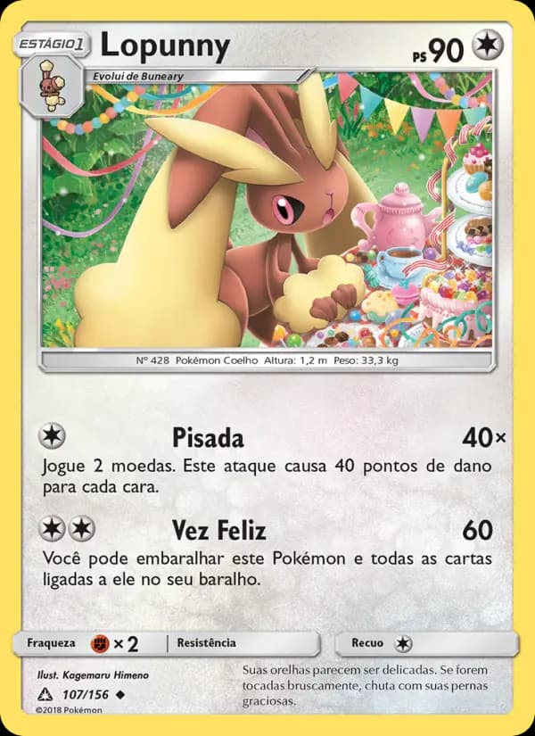 Lopunny, carta 107 de Ultra Prisma