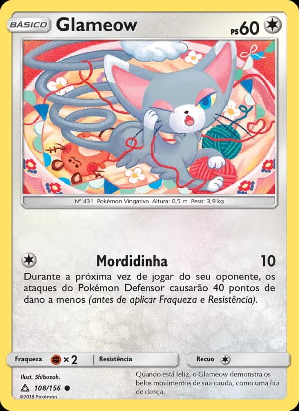 Glameow, carta 108 de Ultra Prisma