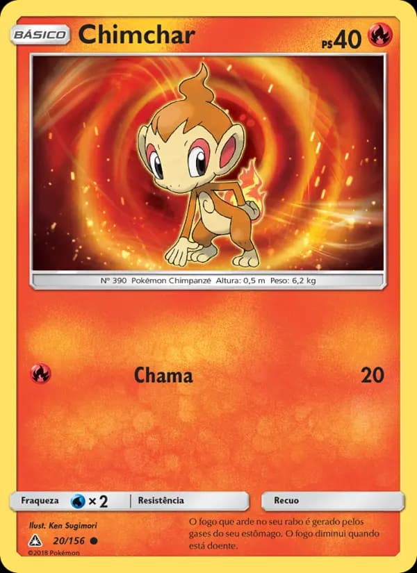 Chimchar, carta 20 de Ultra Prisma