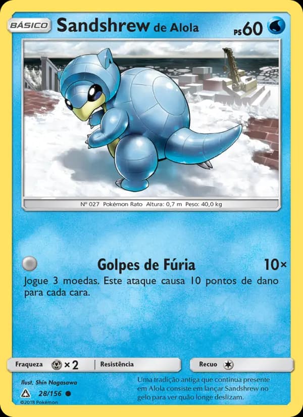 Sandshrew de Alola, carta 28 de Ultra Prisma