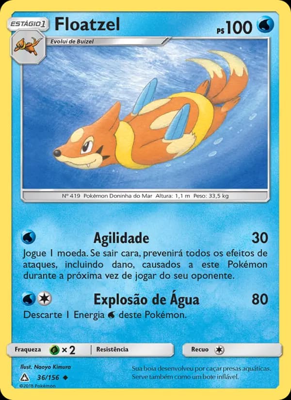 Floatzel, carta 36 de Ultra Prisma