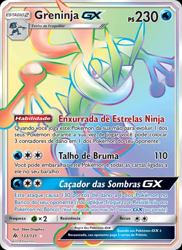 Greninja GX, carta 133 de Luz Proibida