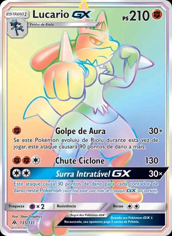 Lucario GX, carta 135 de Luz Proibida